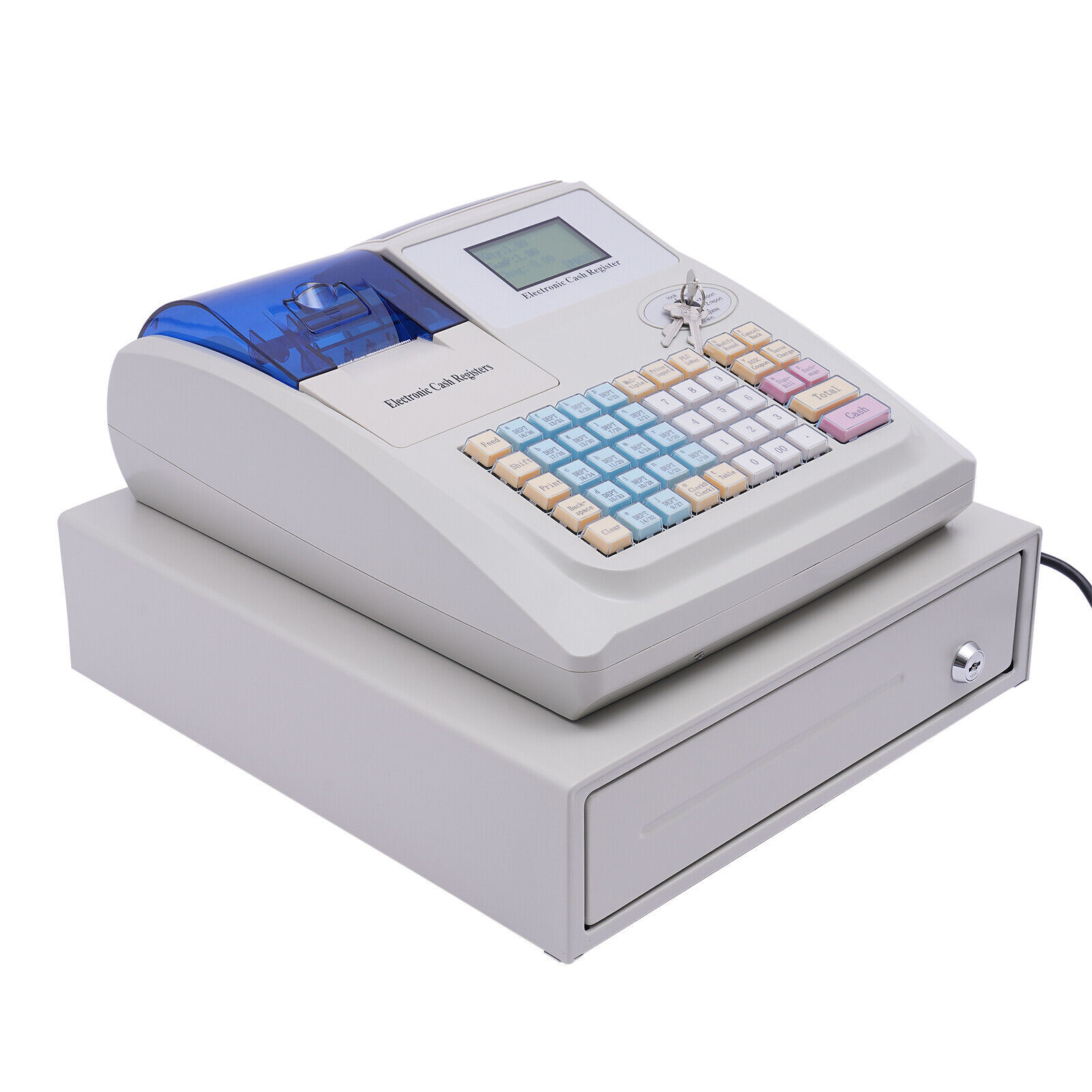 NEW Electronic Cash Register 48 Keys Cash Management System with Thermal Printer