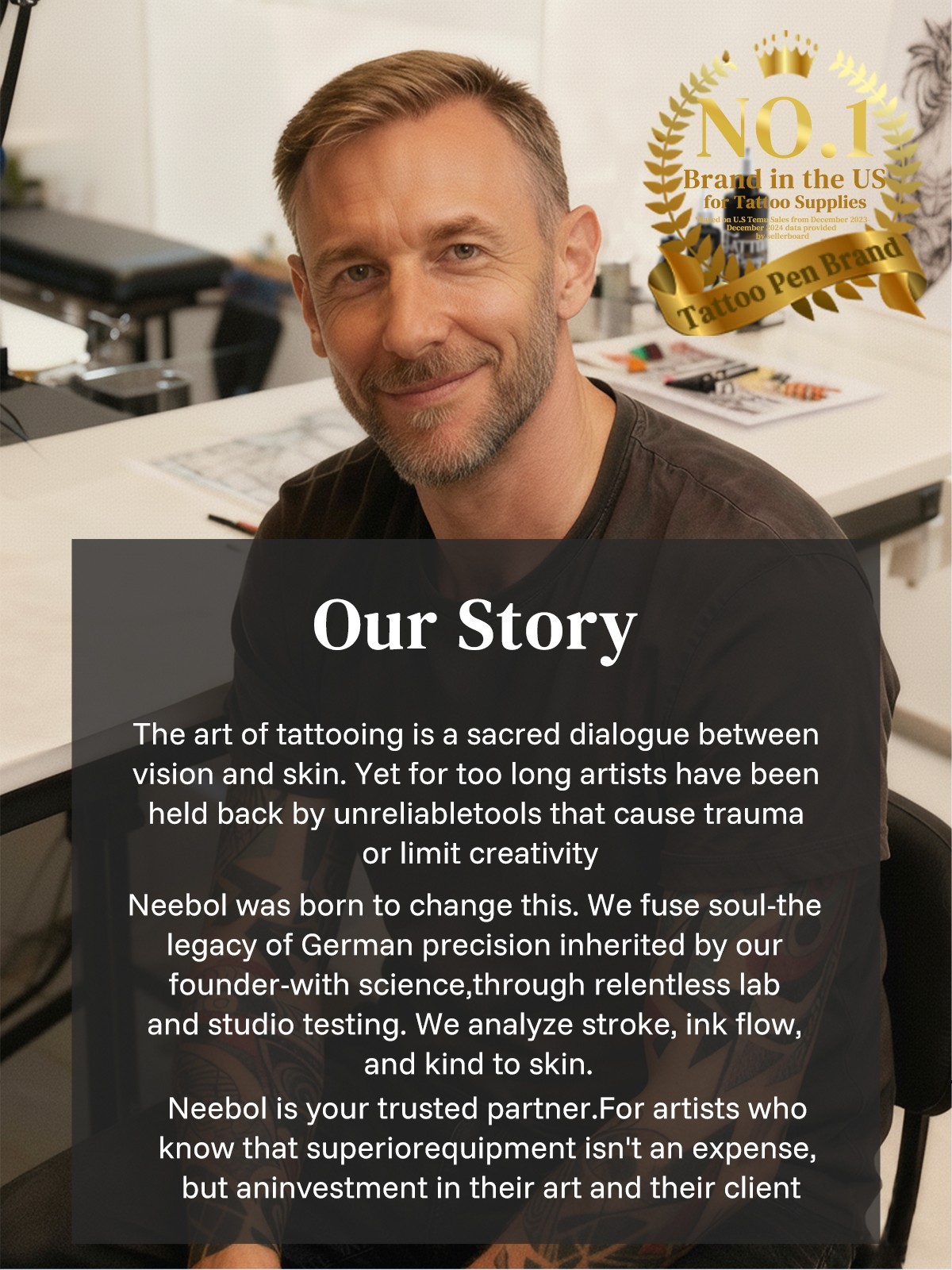 Neebol Tattoo Pen Kit Wireless Tattoo Machine Kits with 2 Batteries 30 Needles