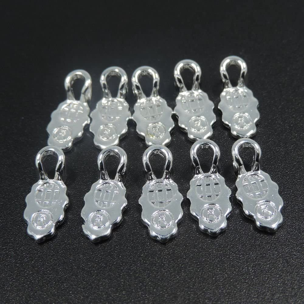 100pcs Silver Plated Spoon Glue on Bail for Earring Bails or Scrabble and Glass