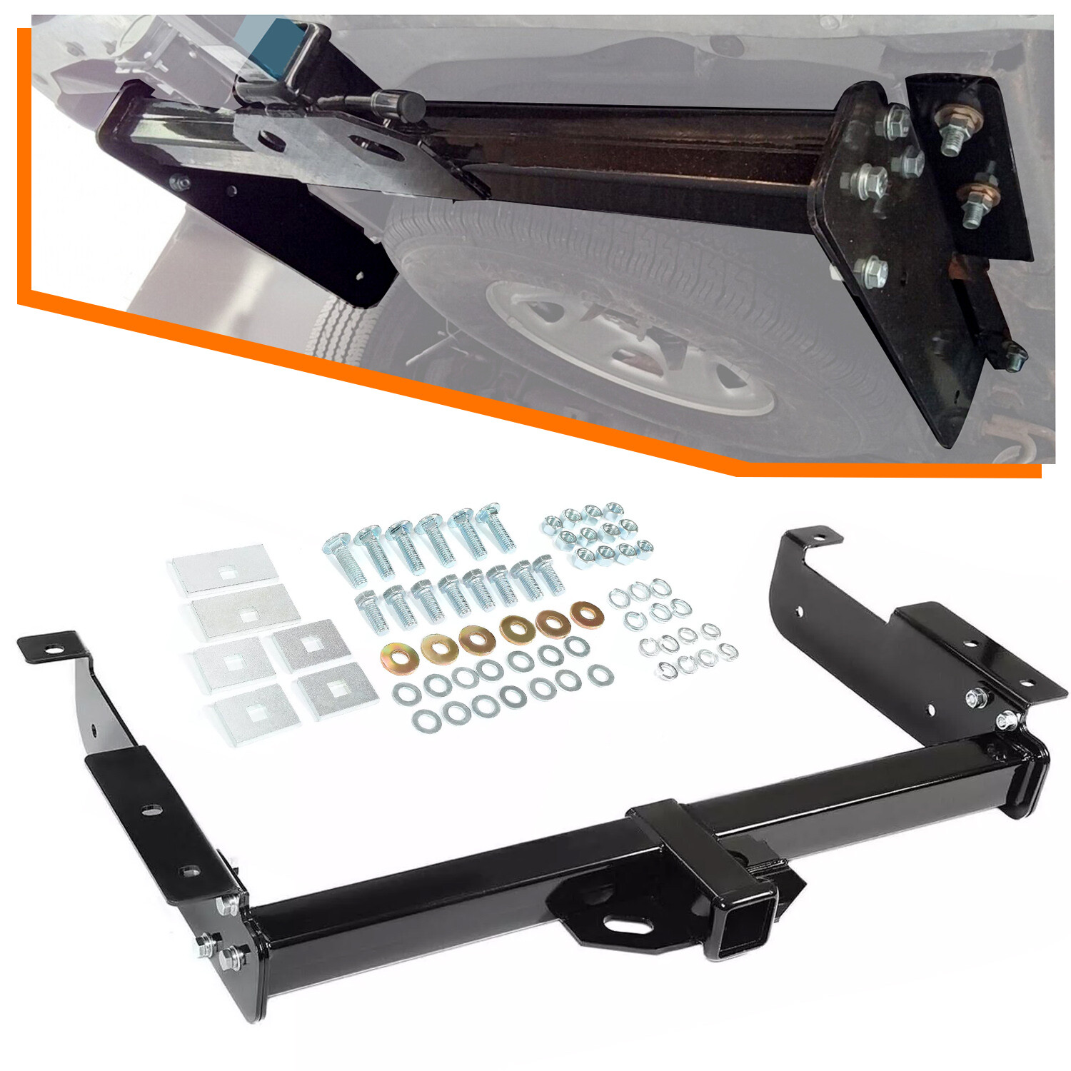 Class 3 Trailer Hitch 2" Receiver For Chevy Express/GMC Savana 1500 2500 1996-25