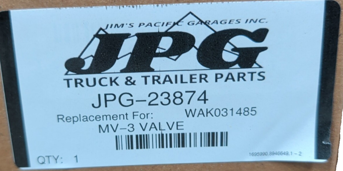 JPG-23874 MV-3 Dash Control Valve with Knob