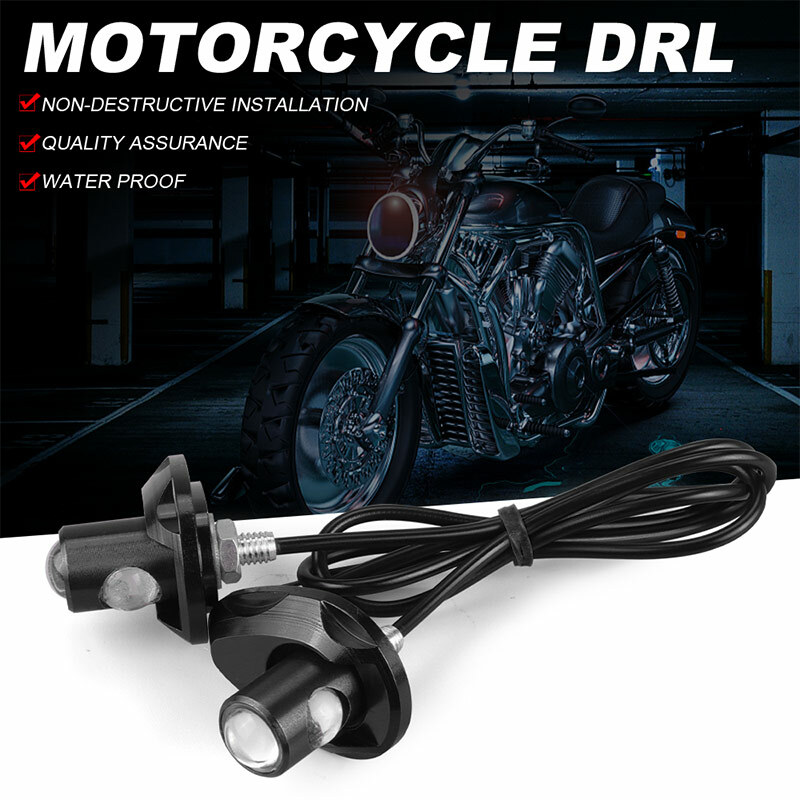 2X Universal Mini LED Motorcycle Turn Signals Indicator Amber Blinker Light Lamp