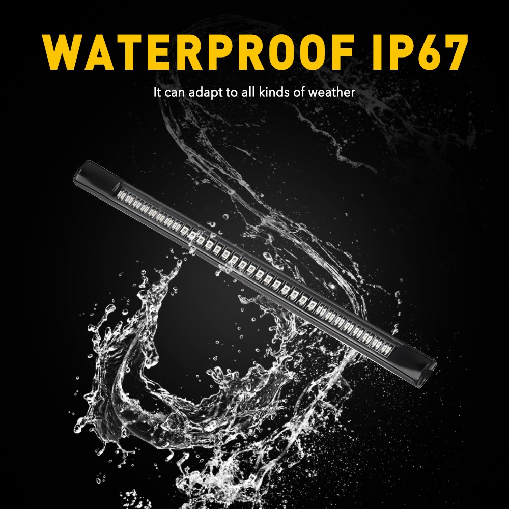 2pc Flexible Motorcycle LED Strip LED Brake Stop Turn Signals Running Tail Light