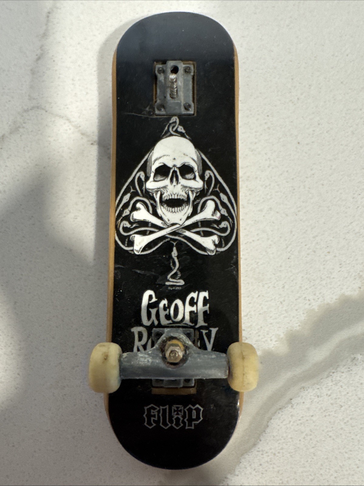 Vintage Geoff Rowley Flip Skateboard Deck 2003 Spade Skull