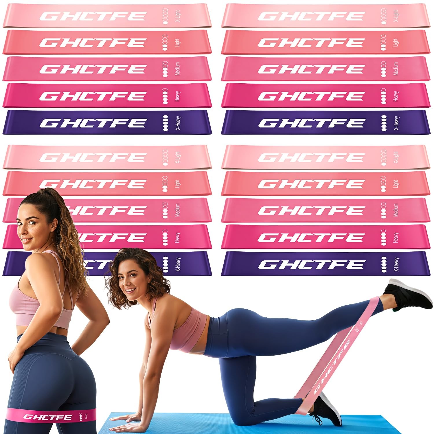 20PCS Resistance Bands Bulk Set for Trainers, Small Groups & Fitness Classes,...