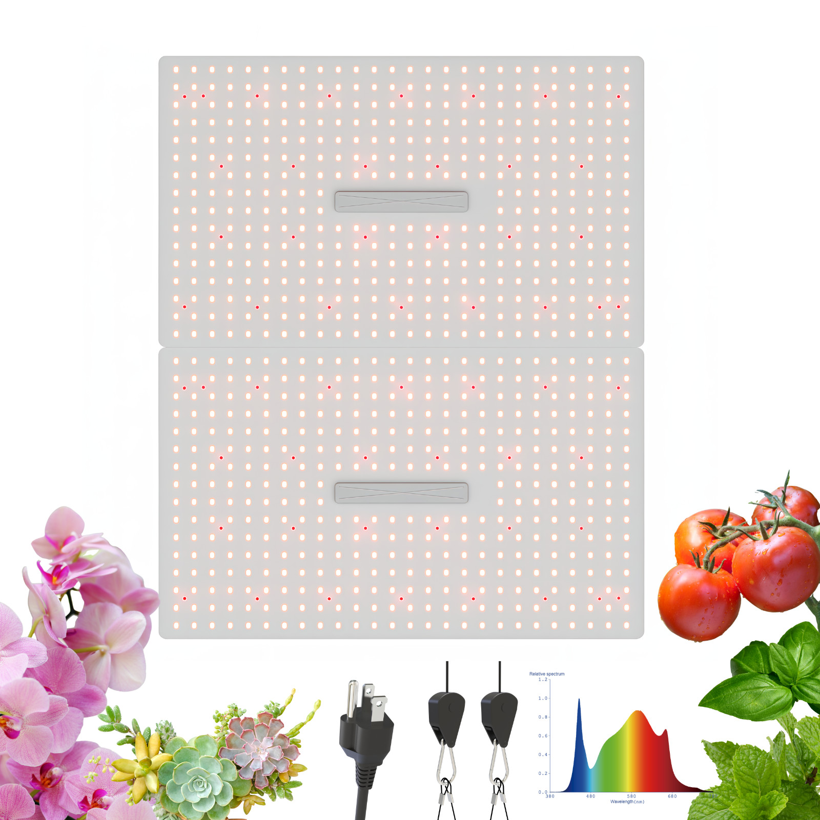 LED Grow Light Full Spectrum 100W/200W/300W/400W for Indoor Plant VEG Dimmable