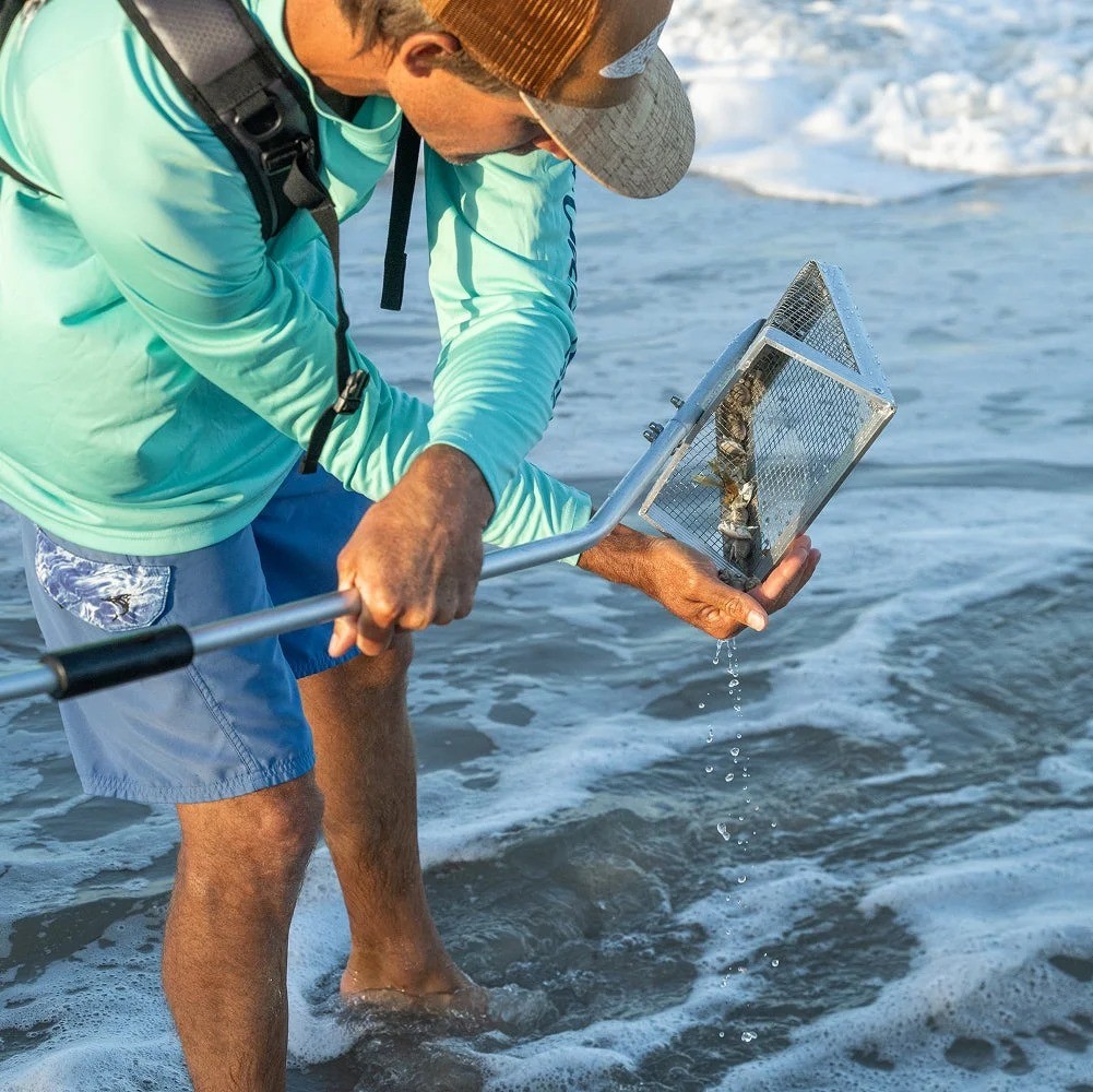 Sand Flea Rake – Galvanized Steel Basket with Aluminum Handle