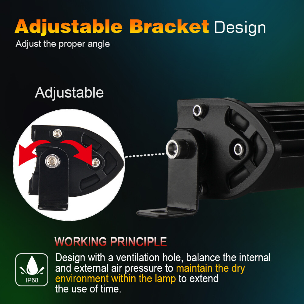 7"14”20"26"32" Inch Dual Row LED Light Bar Flood Spot Combo 4WD Truck SUV ATV 24