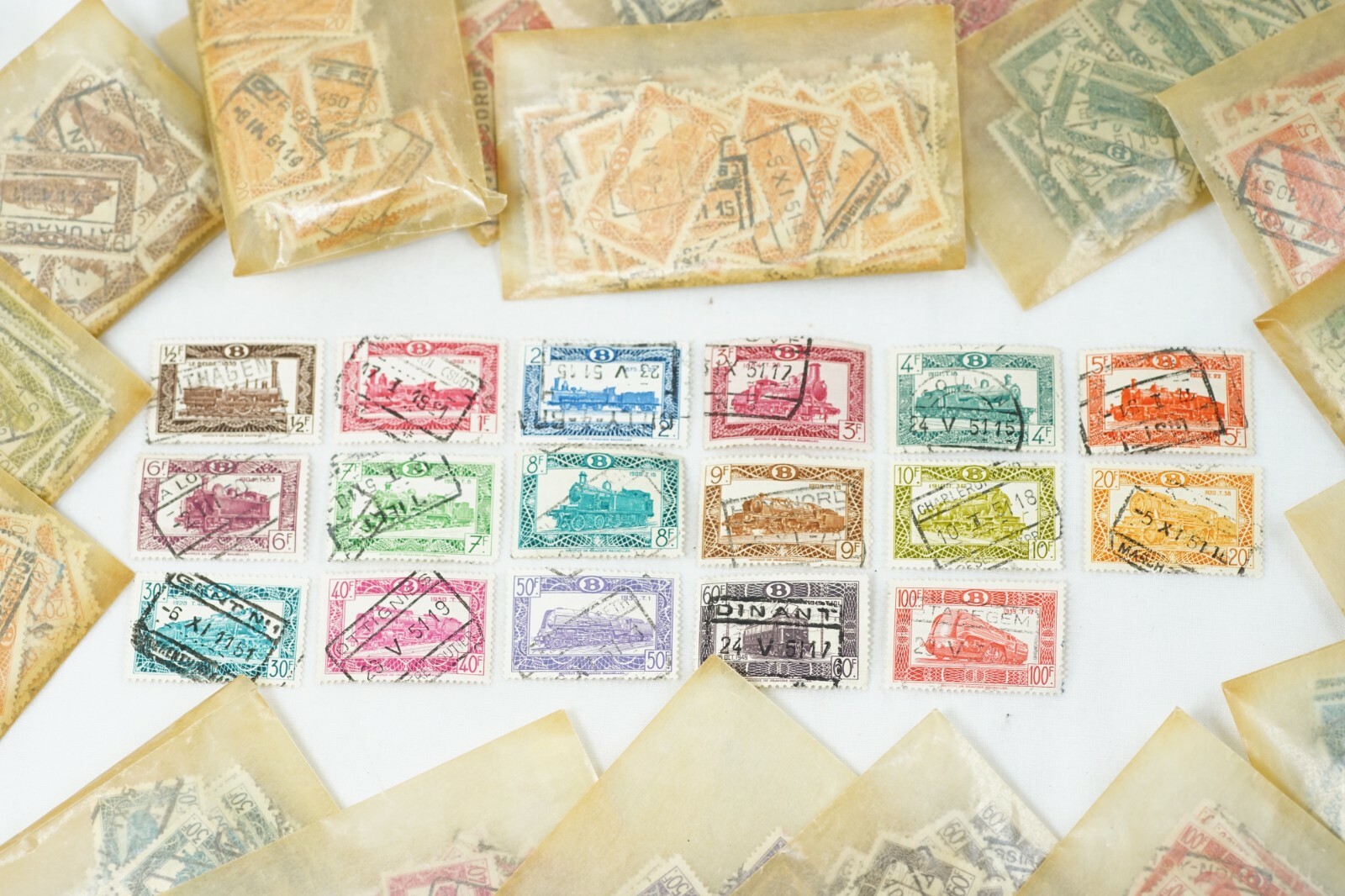 1949 Belgium Locomotive Stamps w/ Commemorative Electric Locomotive Q327