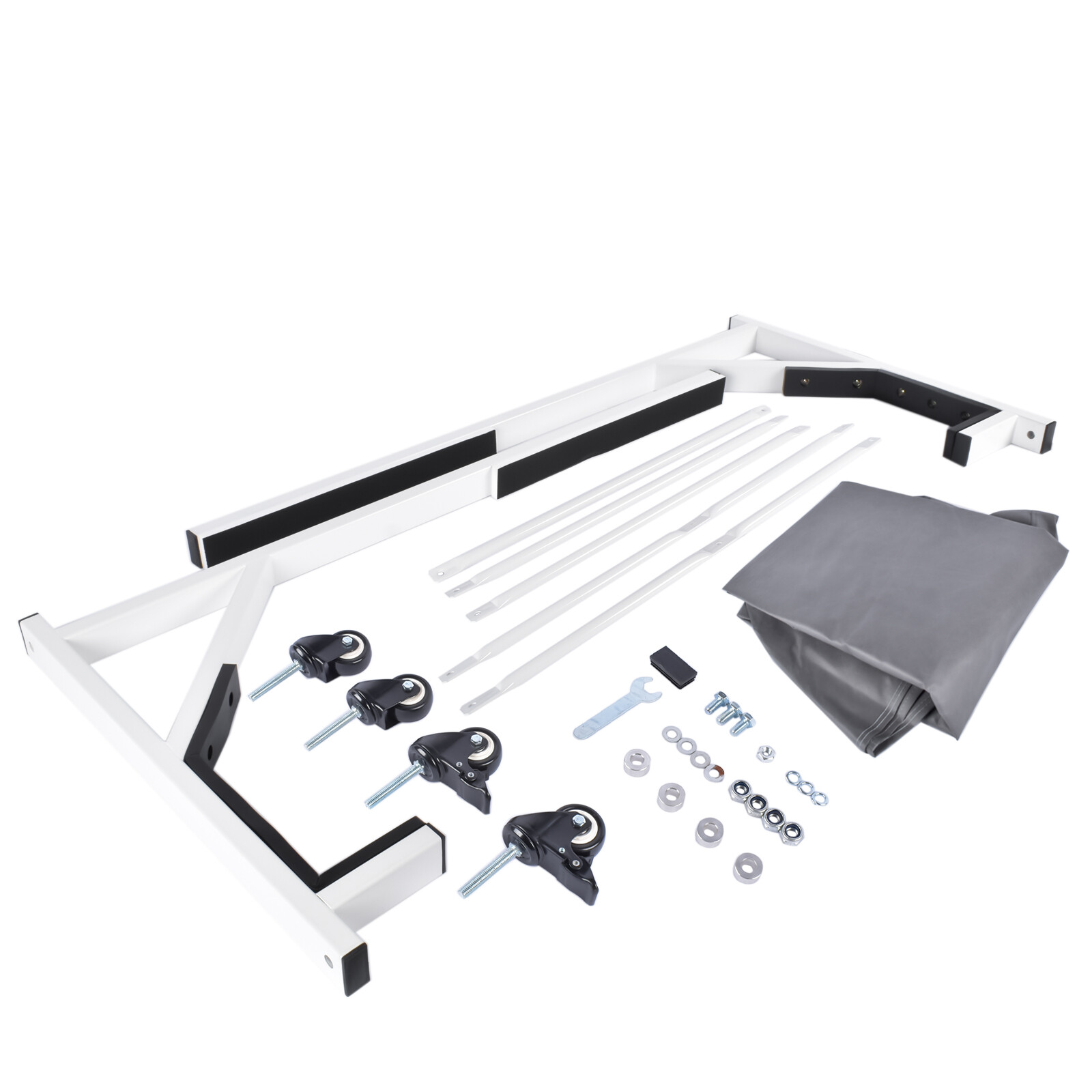 White Hard Top Storage Cart with Dust Cover for Chevrolet Corvette Mercedes-Benz