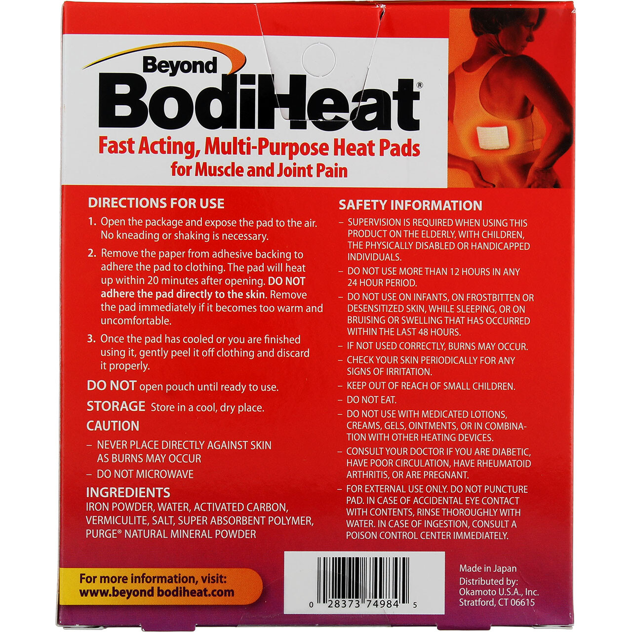 4 Pack Beyond BodiHeat Heat Pads, 4 Ct