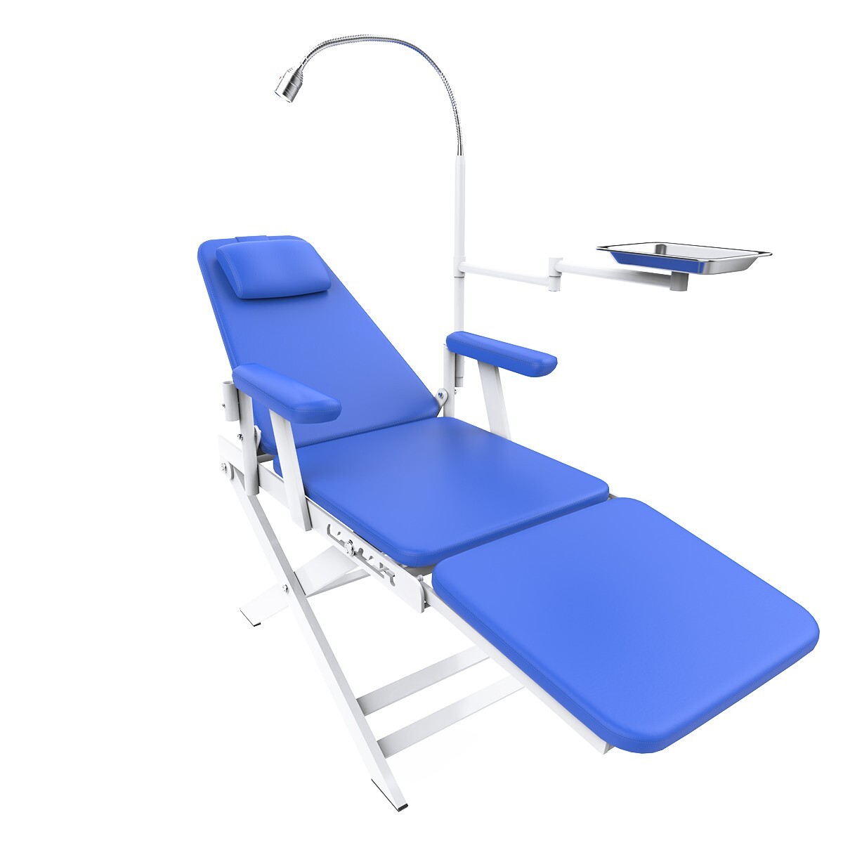 Silla portátil Dental+cubo de saliva + turbine Luz LED unidad dental portatil