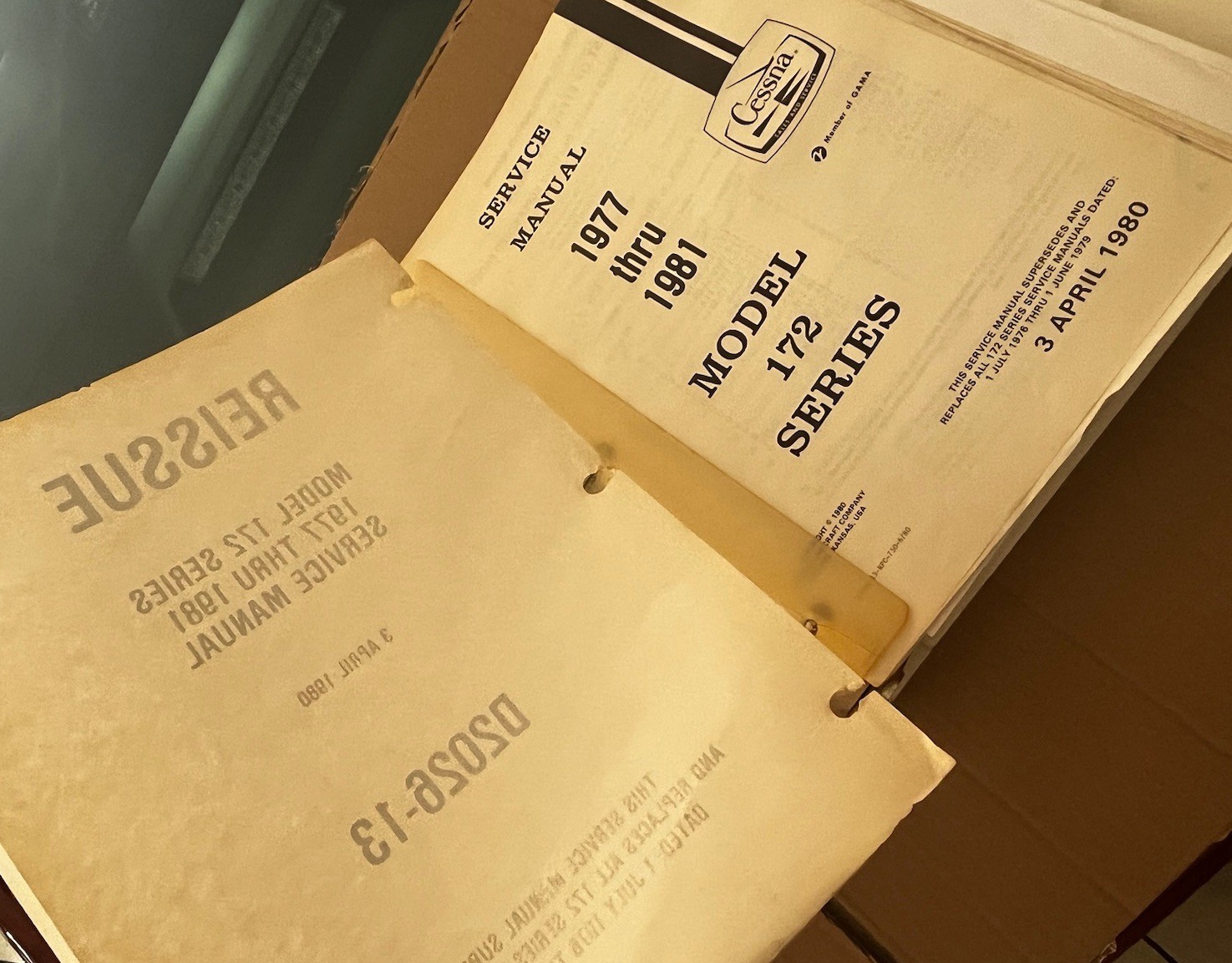 1977-1981 CESSNA 172 Series Service Manual D2026-13 Original