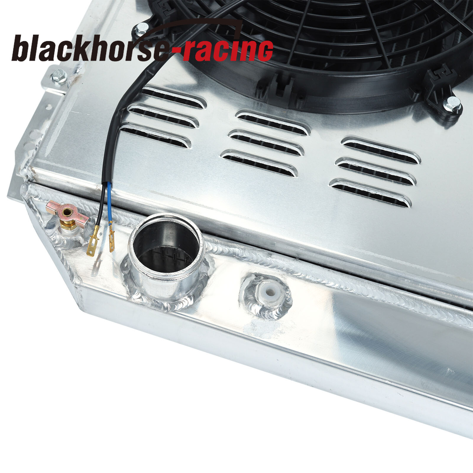 For 1966-1979 Ford F100 F150 F250 F350 Bronco V8 3 Row Radiator+Shroud Fan+Relay