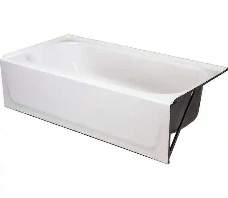 Bootz Aloha 60x30 Alcove Soaking Bathtub Right Drain White