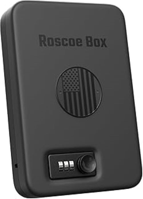 Roscoe Box Small Gun Storage Safe Stars and Stripes with Combination Lock