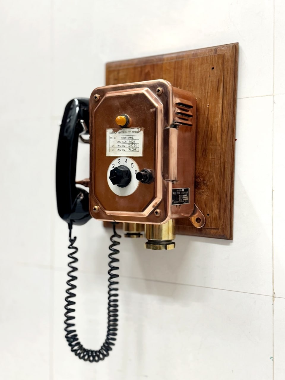 Authentic Vintage Aluminum Ship Salvage Telephone – Wall Mount | Tokyo Japan