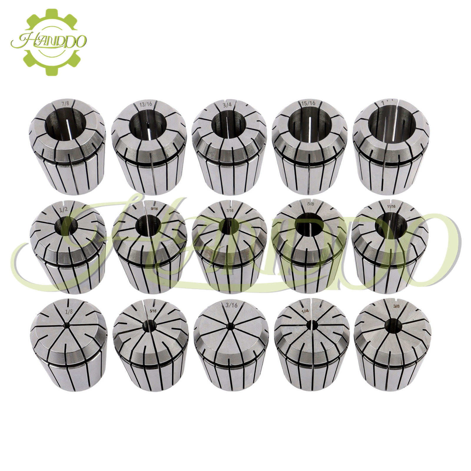 15Pcs ER40 Collet Set R8 Shank Chuck Tools for Milling Machine, lathe, Drilling
