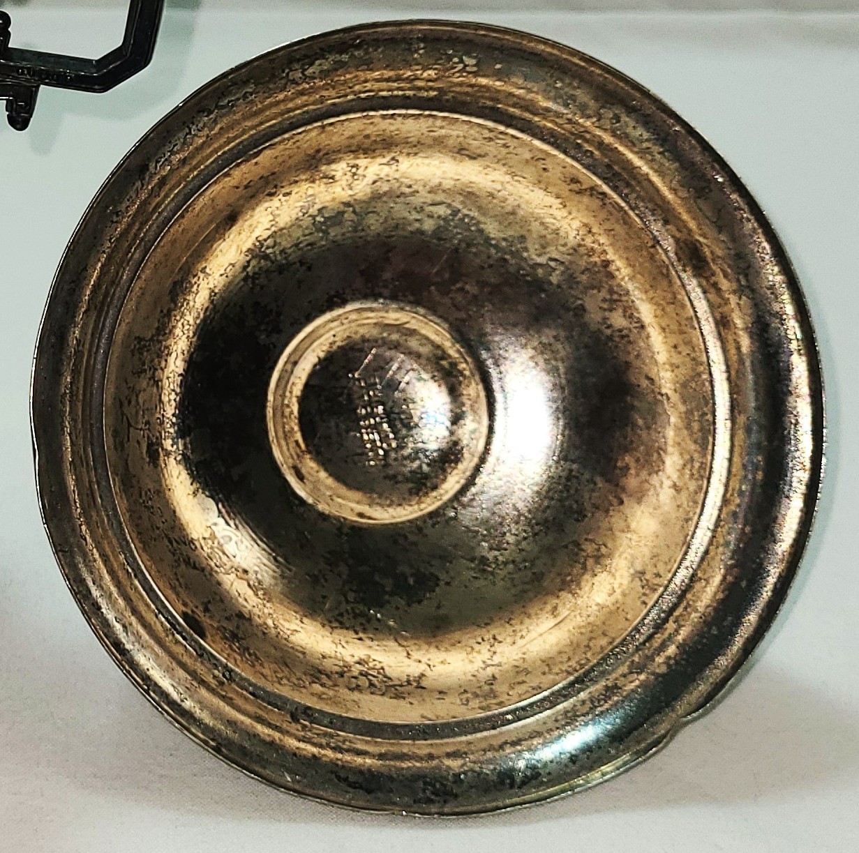 Antique Webster Silverplate Cranberry Thumbprint Glass Candy Dish Lid Victorian