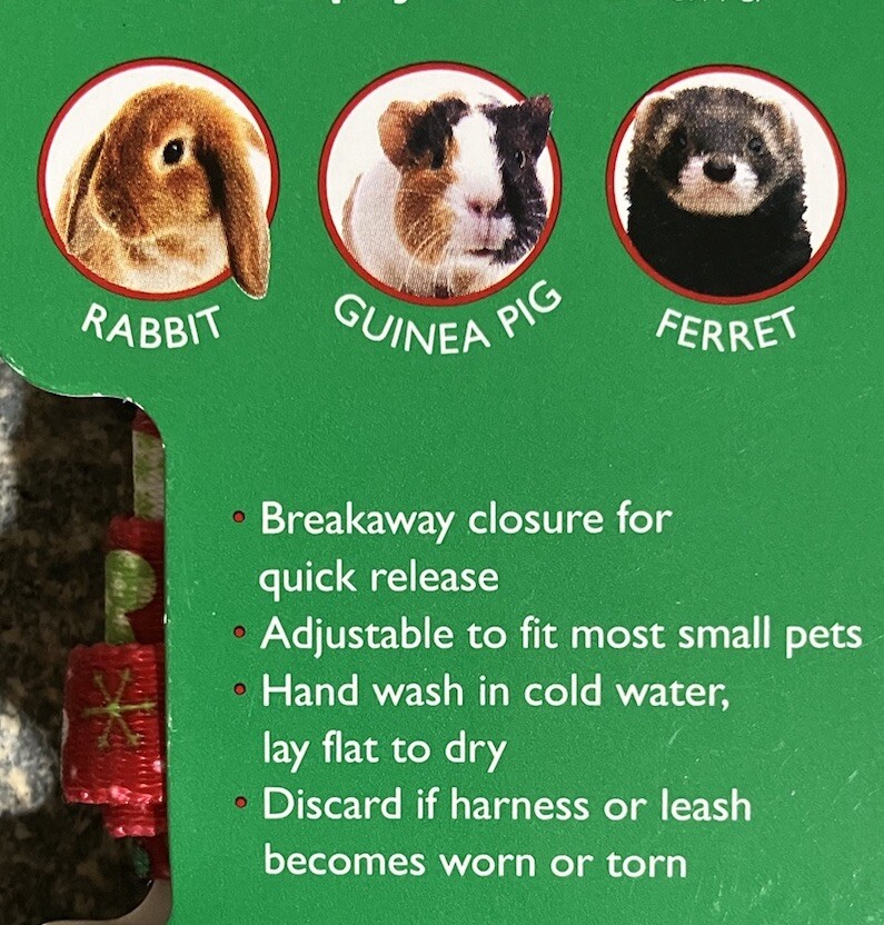 Life's Fur-Tastic BODY HARNESS & LEASH ~ S/M ~ For Ferrets, Guinea Pig, Rabbits