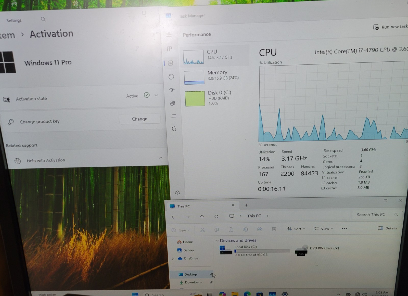 Dell OptiPlex 9020 SFF PC Intel i7-4790 @ 3.60GHz 16GB RAM 1TB HDD Win 11 Pro