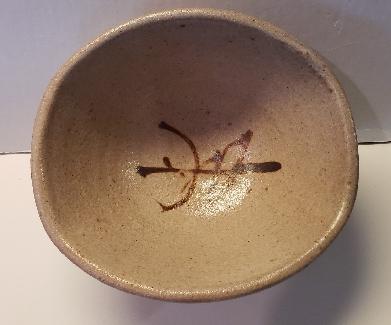 Warren Mackenzie Pottery Mingei Tea Bowl With Decoration, Shoji Hamada Marked
