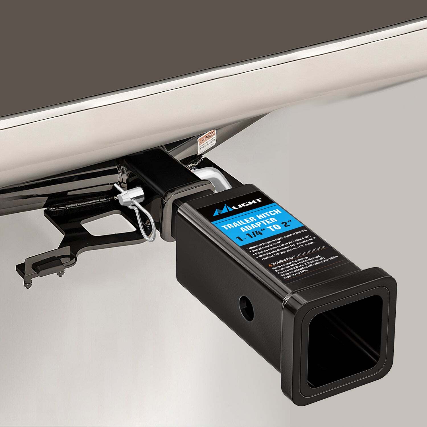 Nilight Trailer Hitch Receiver Adapter 1-1/4 to 2Inch Hitch