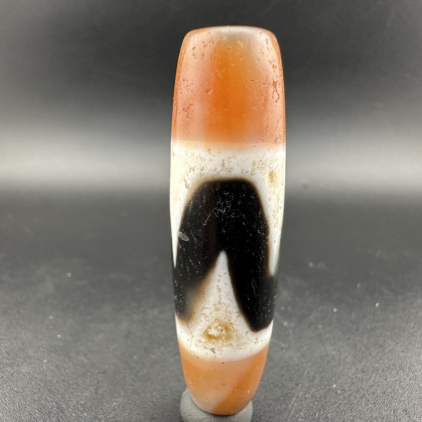 Indo Tibetan Himalayan  Agate Dzi Amulet Prayer Pendant Bead Rare
