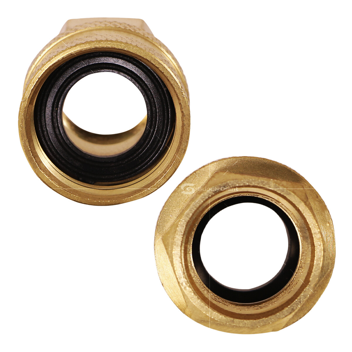 Swivel Garden Hose Adapter, 3/4" FH x 1/2" FIP Swivel, Brass Lead Free 10 Pack