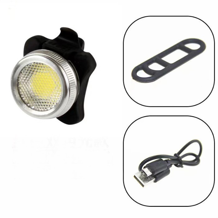 4PCS Mountain Bike Lights USB Rechargeable Bicycle LED Torch Front Rear Lamp Set