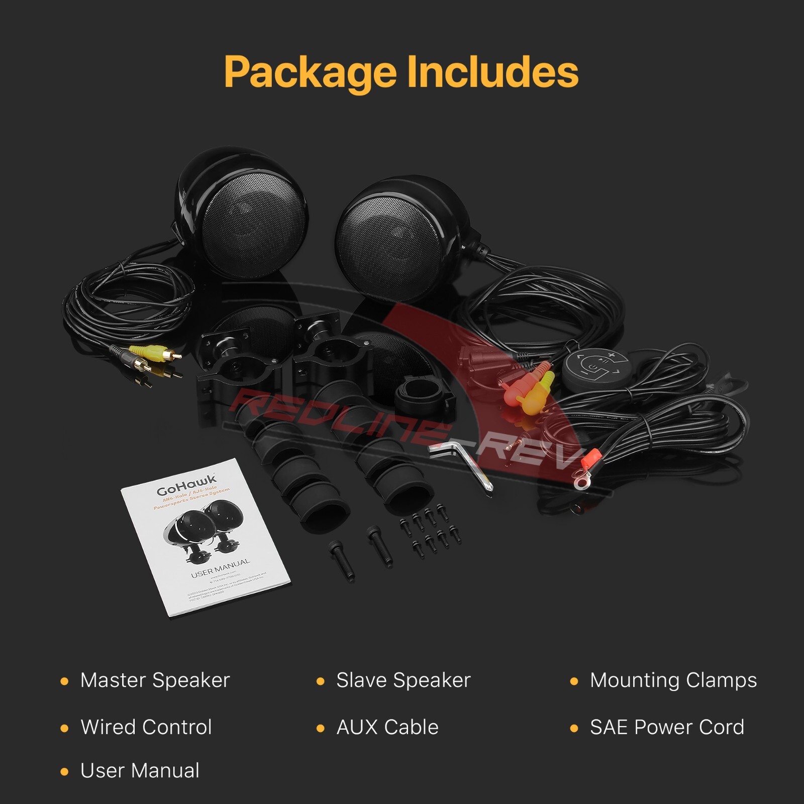 Waterproof 300W Bluetooth Motorcycle LED Amp Stereo Speakers Sound System Harley