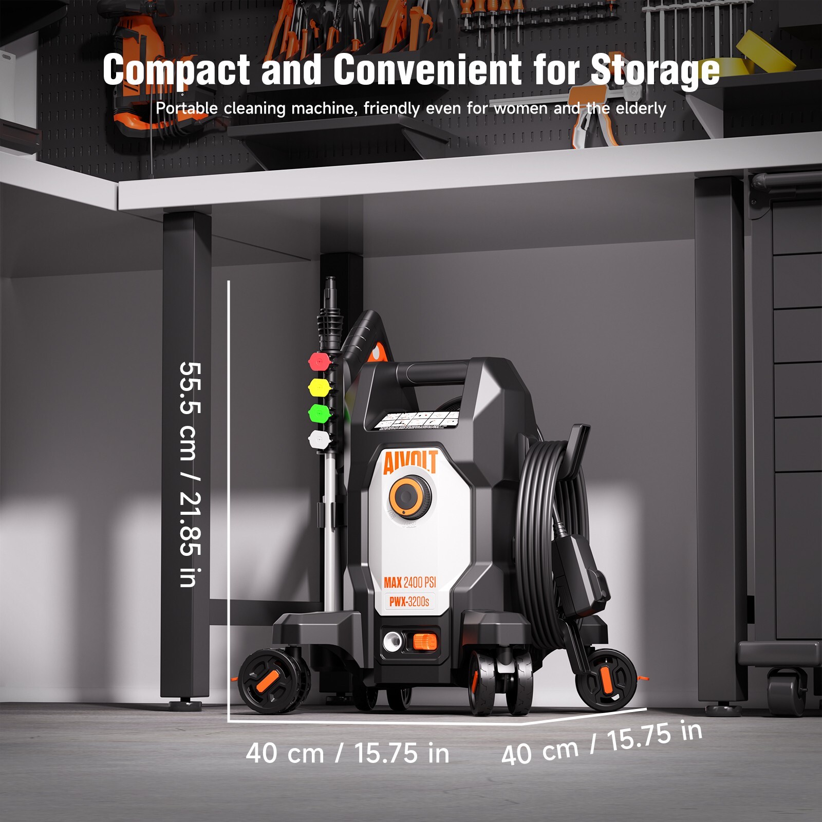 AIVOLT Electric Pressure Washer - 4800PSI Power Washer with Anti-Tipping Design
