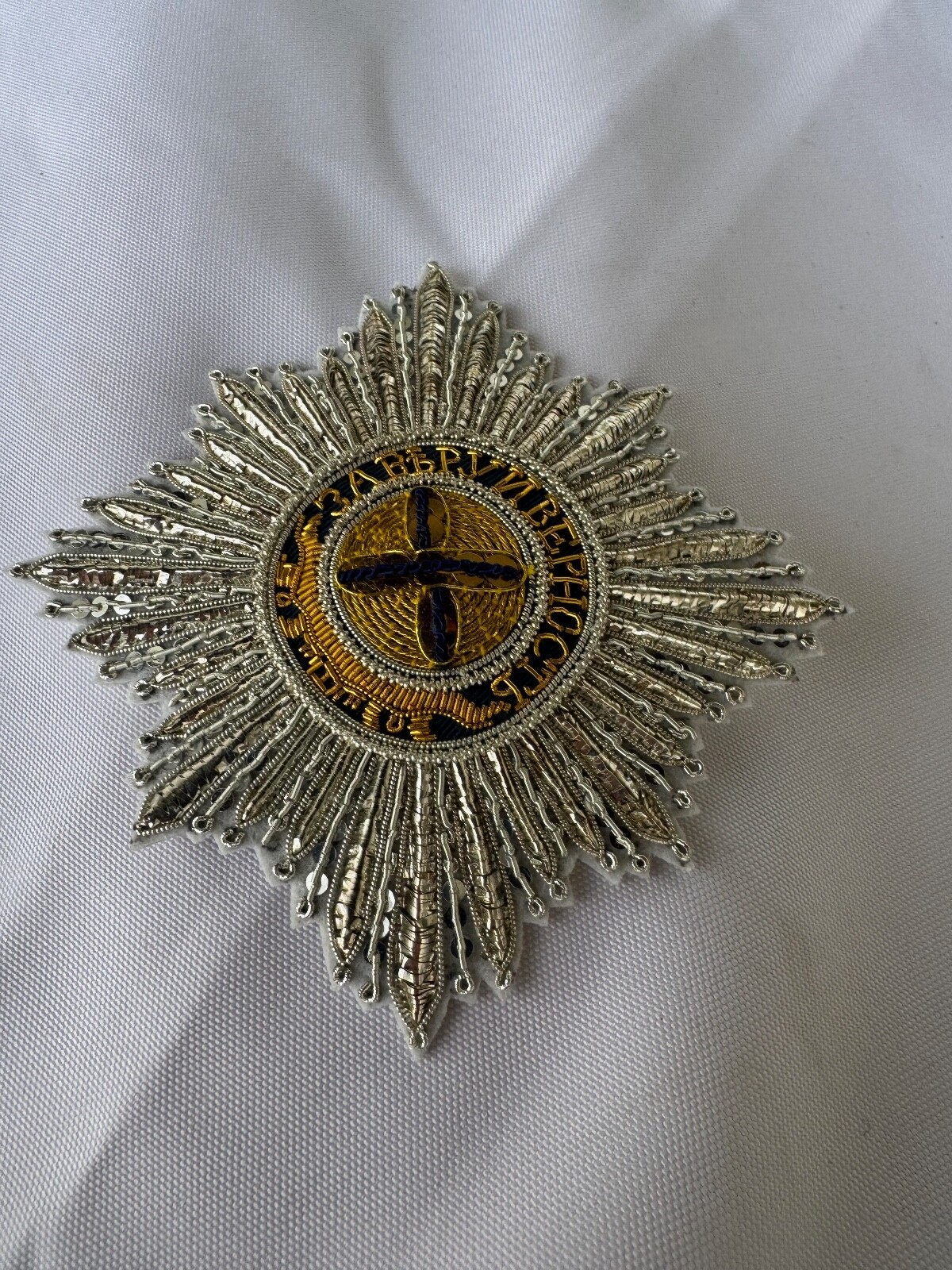 Russian Imperial High Order of St.Andrew Embroidered star, replica 1698-1820s