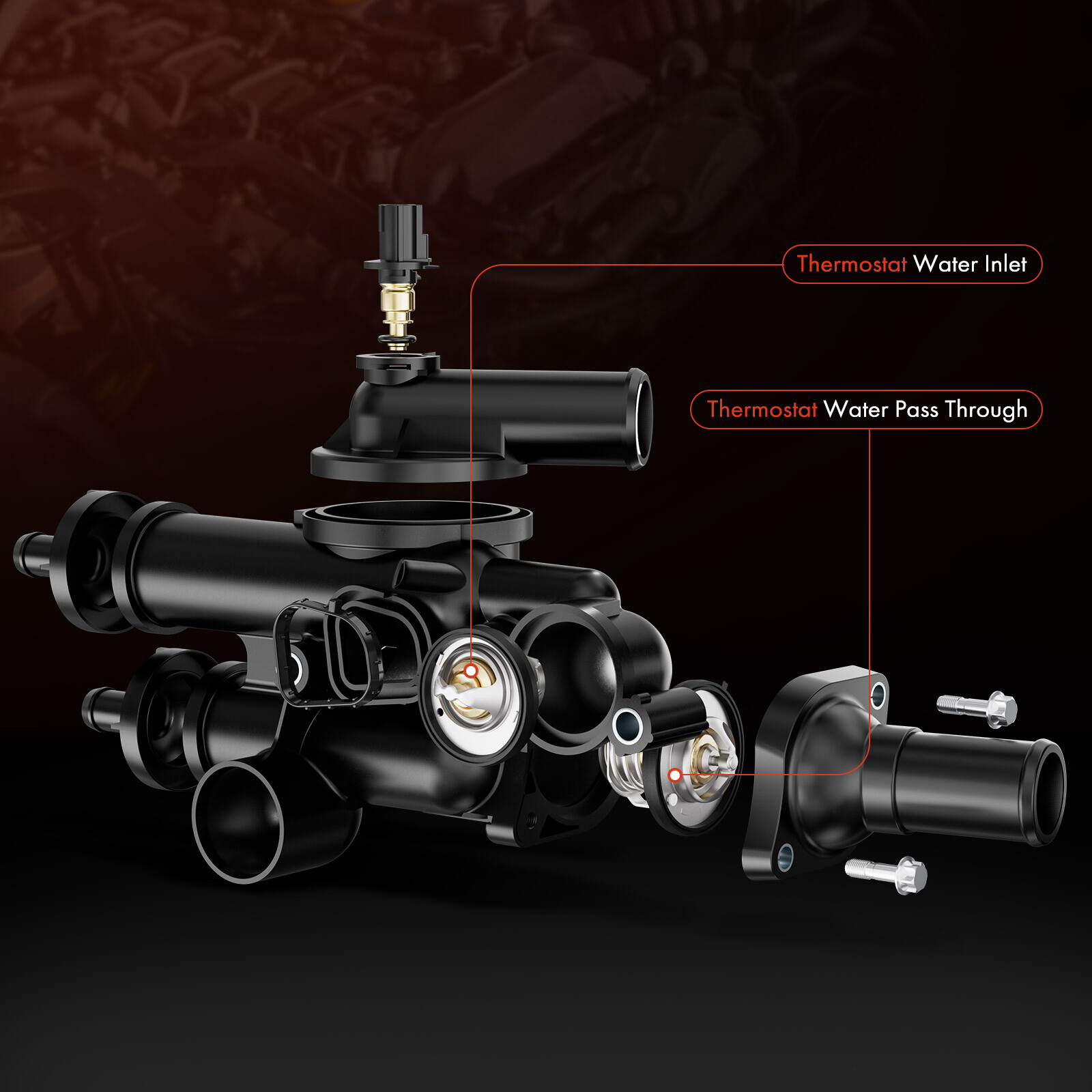 2x Engine Coolant Thermostat for Dodge Avenger 2008-2014 Jeep Compass 2007-2017