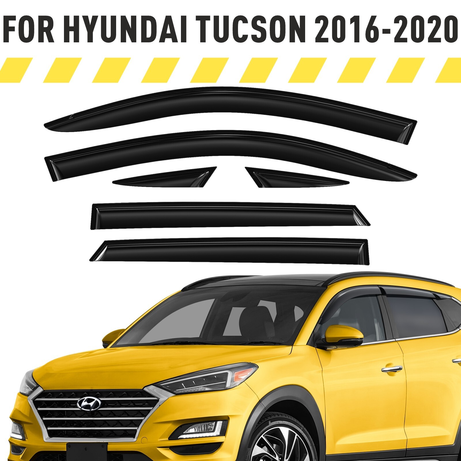 Rain Guards Vent Visors Shade for 2016-2020 Hyundai Tucson