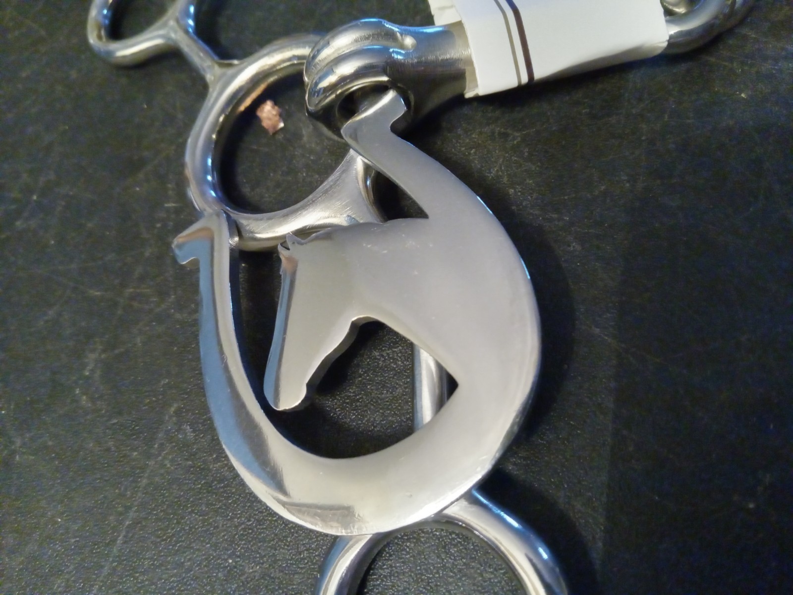 New Junior Jr cowhorse bit stainless steel 5 in mouth dog bone copper roller