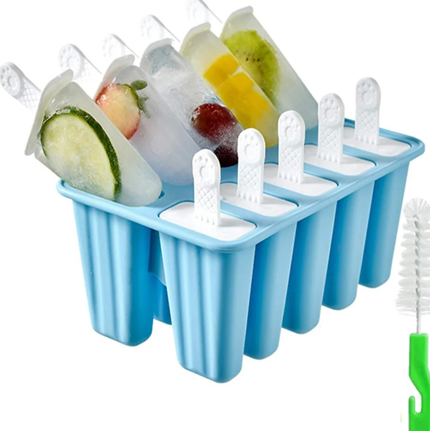 1pc 6-Cavity Silicone Popsicle Mold BPA Free Easy Release Ice Pop Tray - NEW