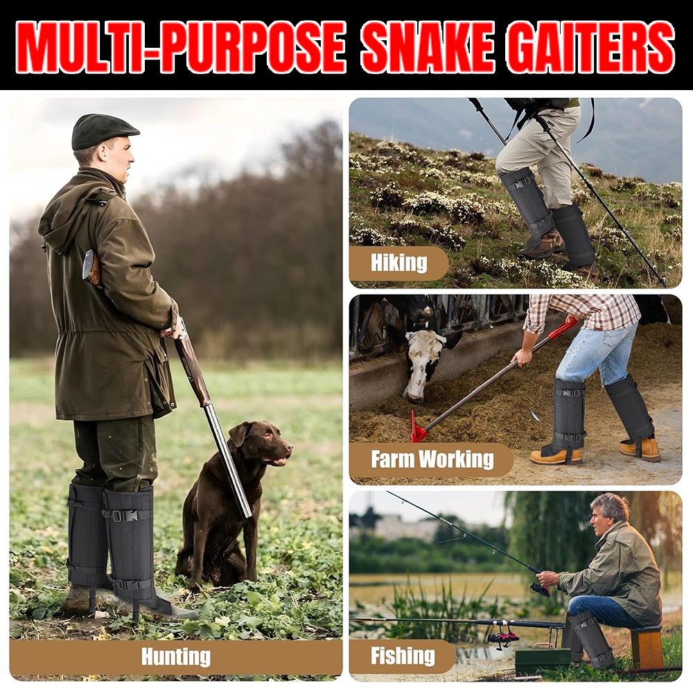 Men's Snake Bite-Proof Guards Gaiters Outdoor Lower Legs Armor Cover Protector