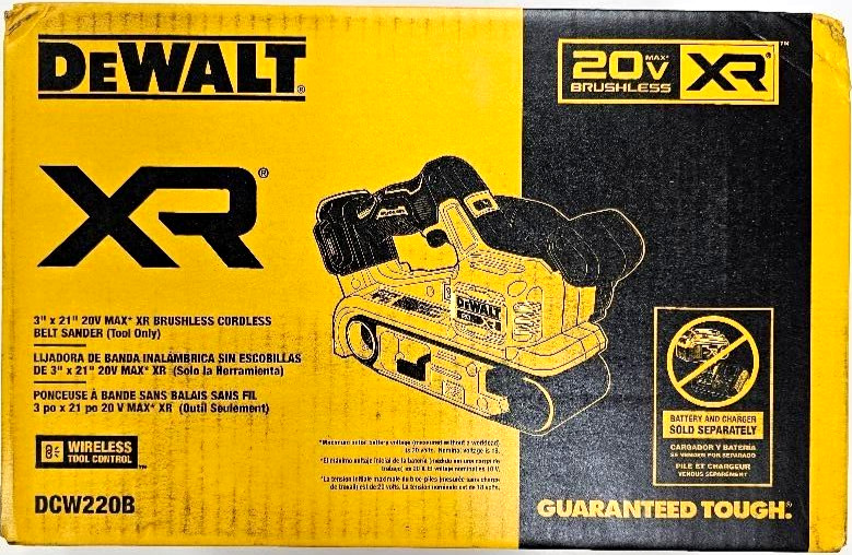 DeWalt DCW220B 20V Cordless 3" x 21" Belt Sander Brushless 20 Volt XR Brushless