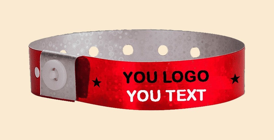 Custom Holographic Plastic Wristbands for Events