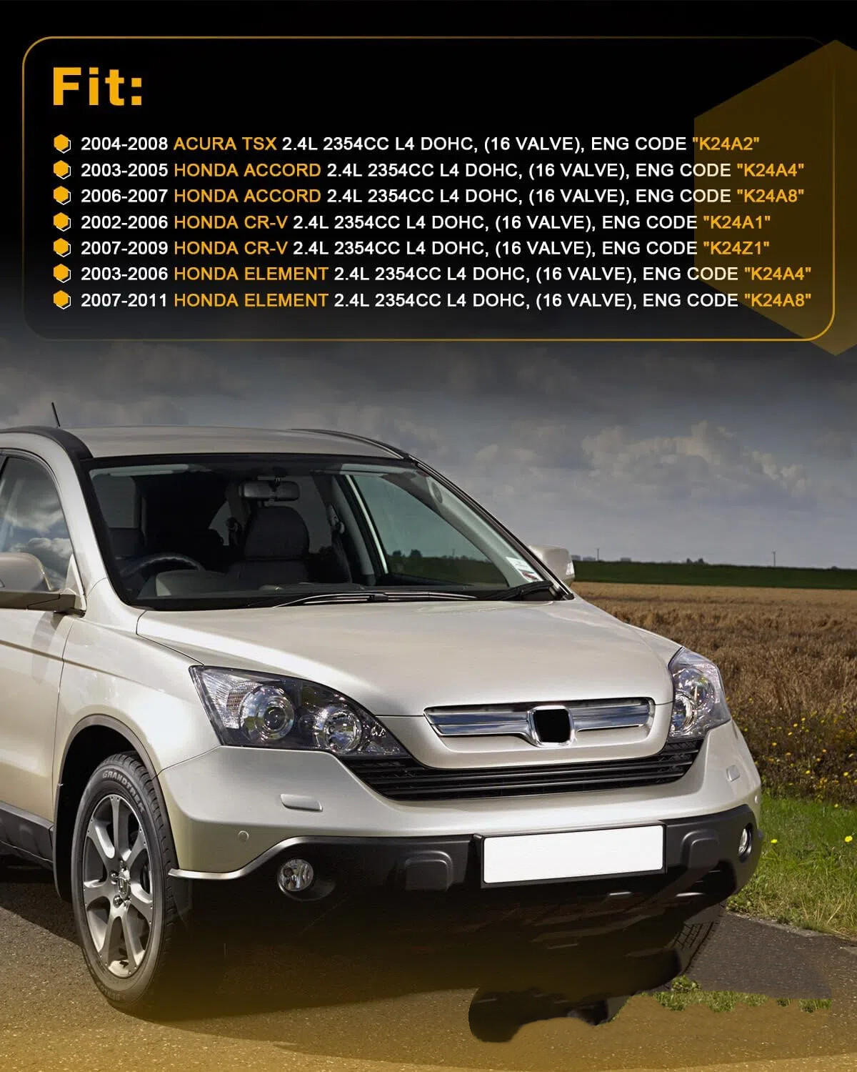 Timing Chain Kit w/ Water Pump For 2002-2011 Acura TSX Honda Accord CRV Element