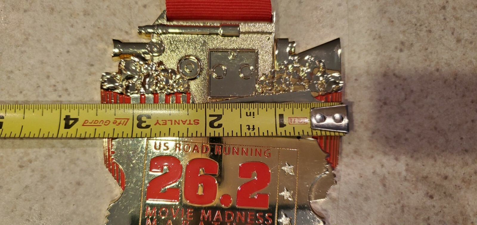 US Road Running 26.2 Movie Madness Marathon medal heavy run - free shipping