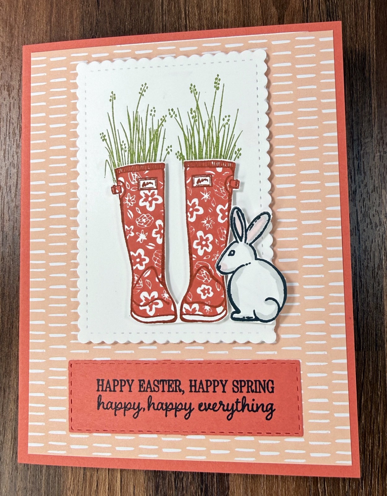 Stampin Up Card Kit Happy Easter Bunny Happy Spring Orange - Makes 4 Cards