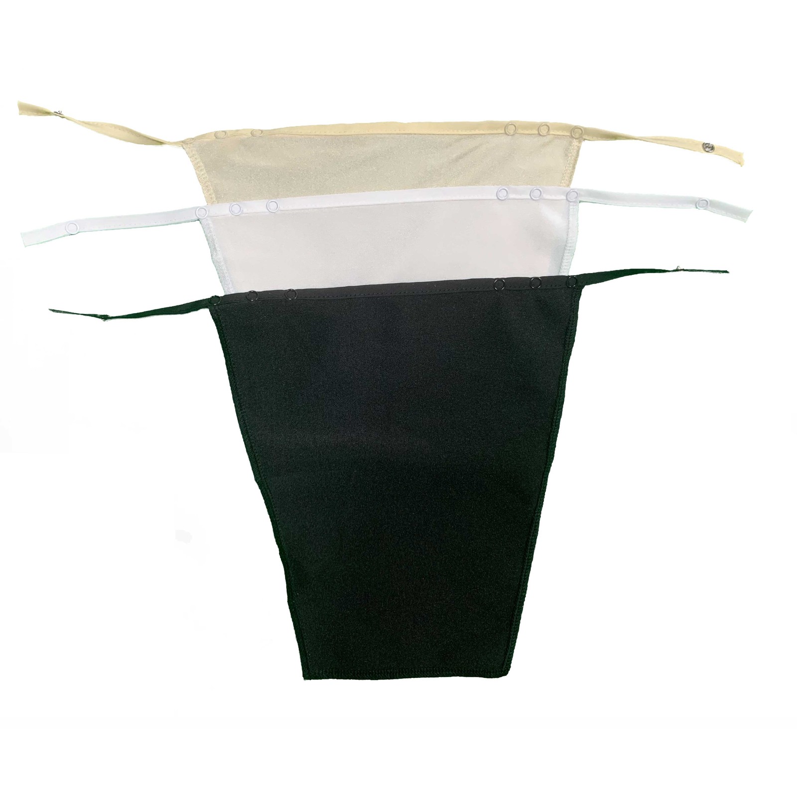 Clip-on Mock Camisole Bra Insert Modesty Panel V-Neck 3 Pack