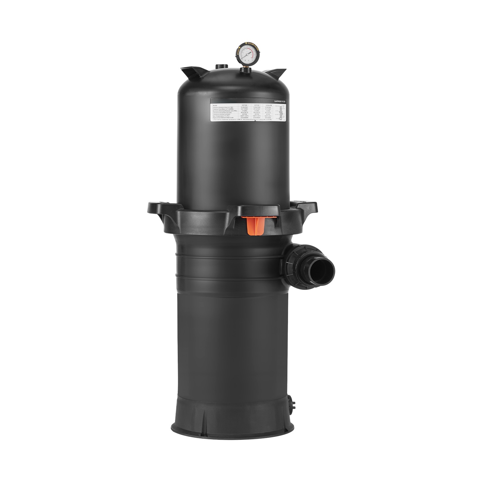 200 sq.ft² Cartridge Pool Filter Valve 9000 GPH Swimming Pool Filtration System