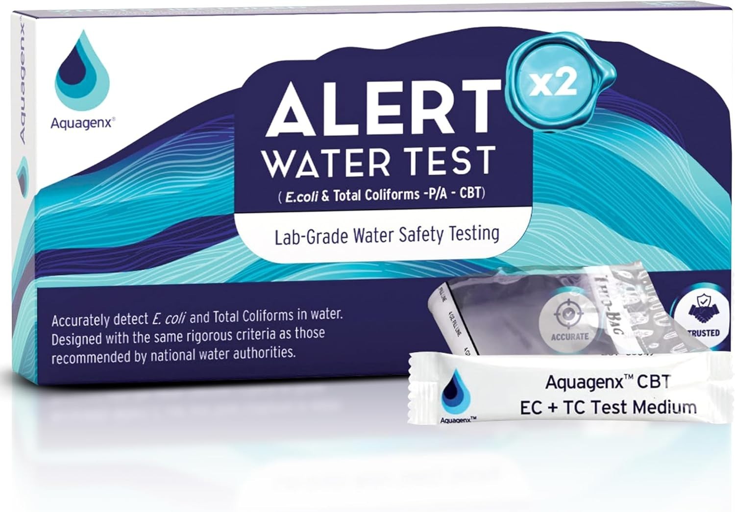 Aquagenx Alert P/A Test Kit – Lab-Grade Home Water Testing Kit