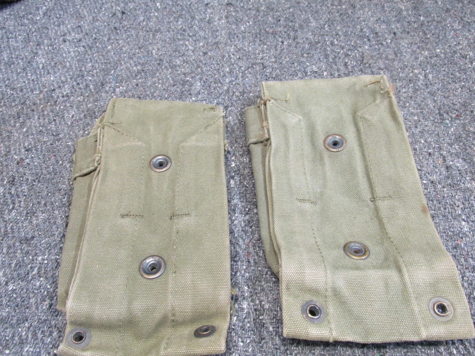 PAIR OF VIETNAM WAR ERA USGI M-FOURTEEN RIFLE SINGLE POCKET MAGAZINE POUCHES