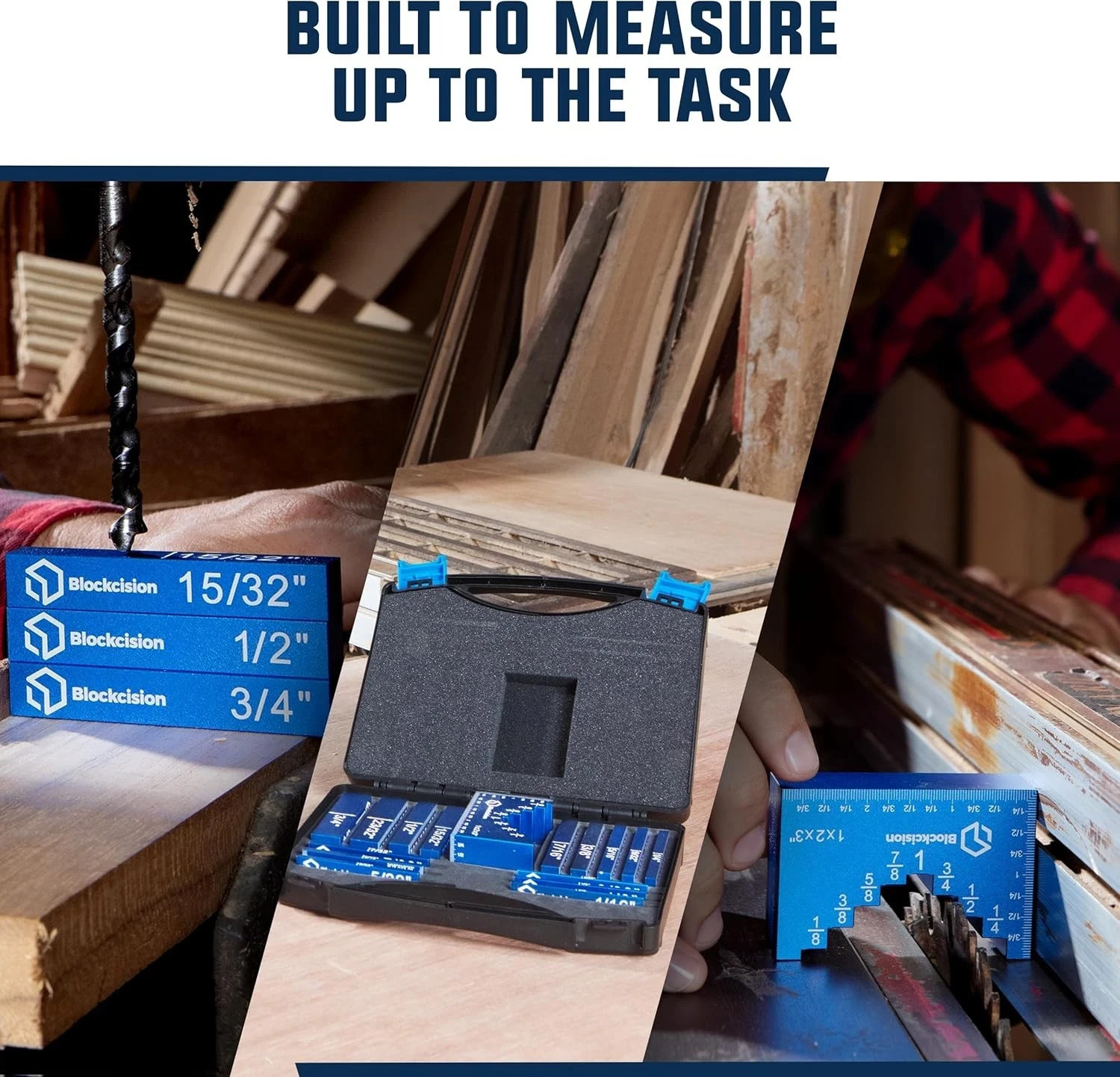 Blockcision Setup Blocks Woodworking Tools - 16 PCS Height Gauge Block Set