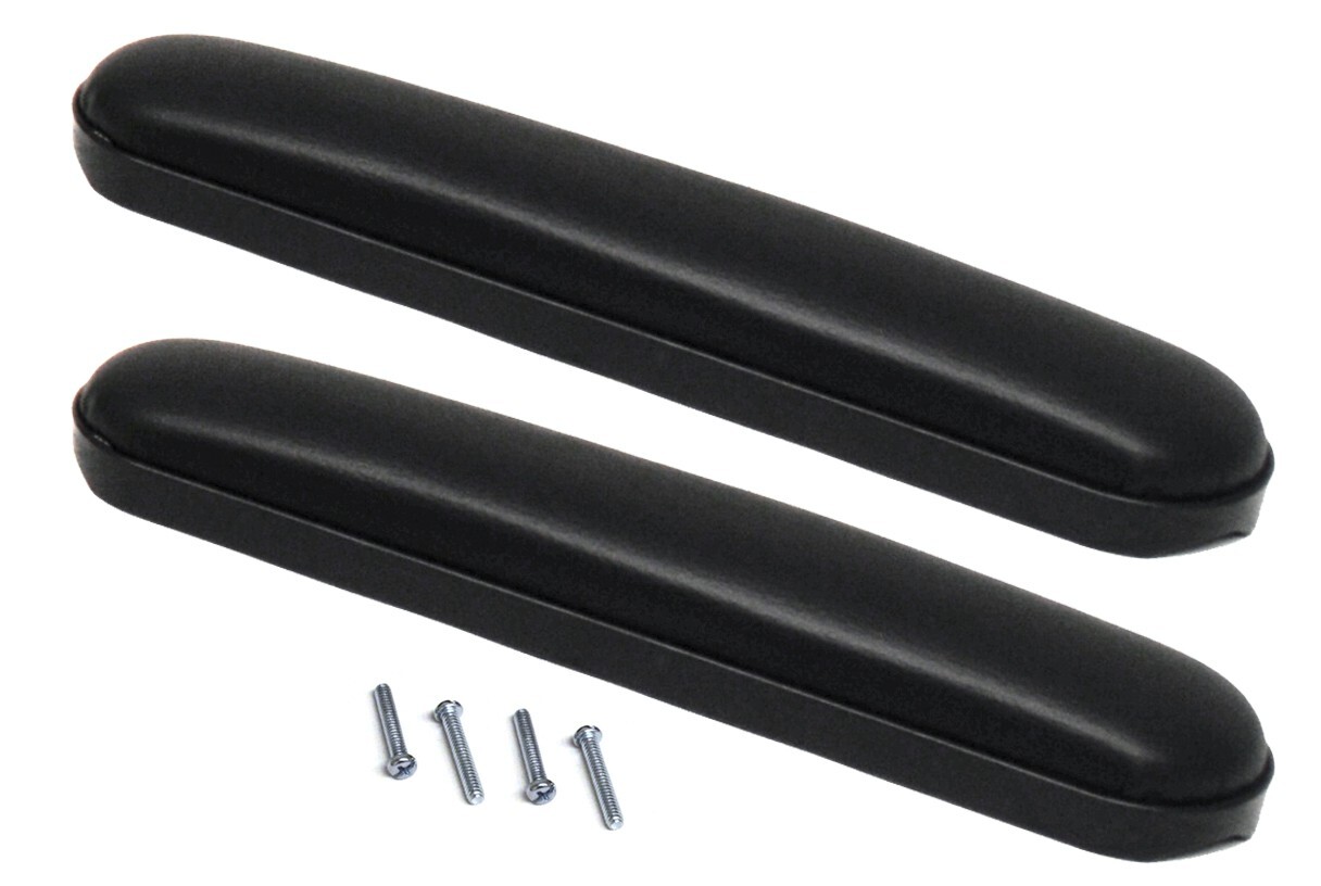 NEW Heavy Duty DESK Length (10-1/4") Wheelchair Arm Pads, BLACK (Pair) Universal