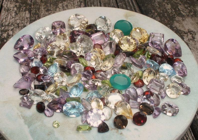 Over 150 Carats of Natural Gem Mix Loose Faceted Parcel Lot